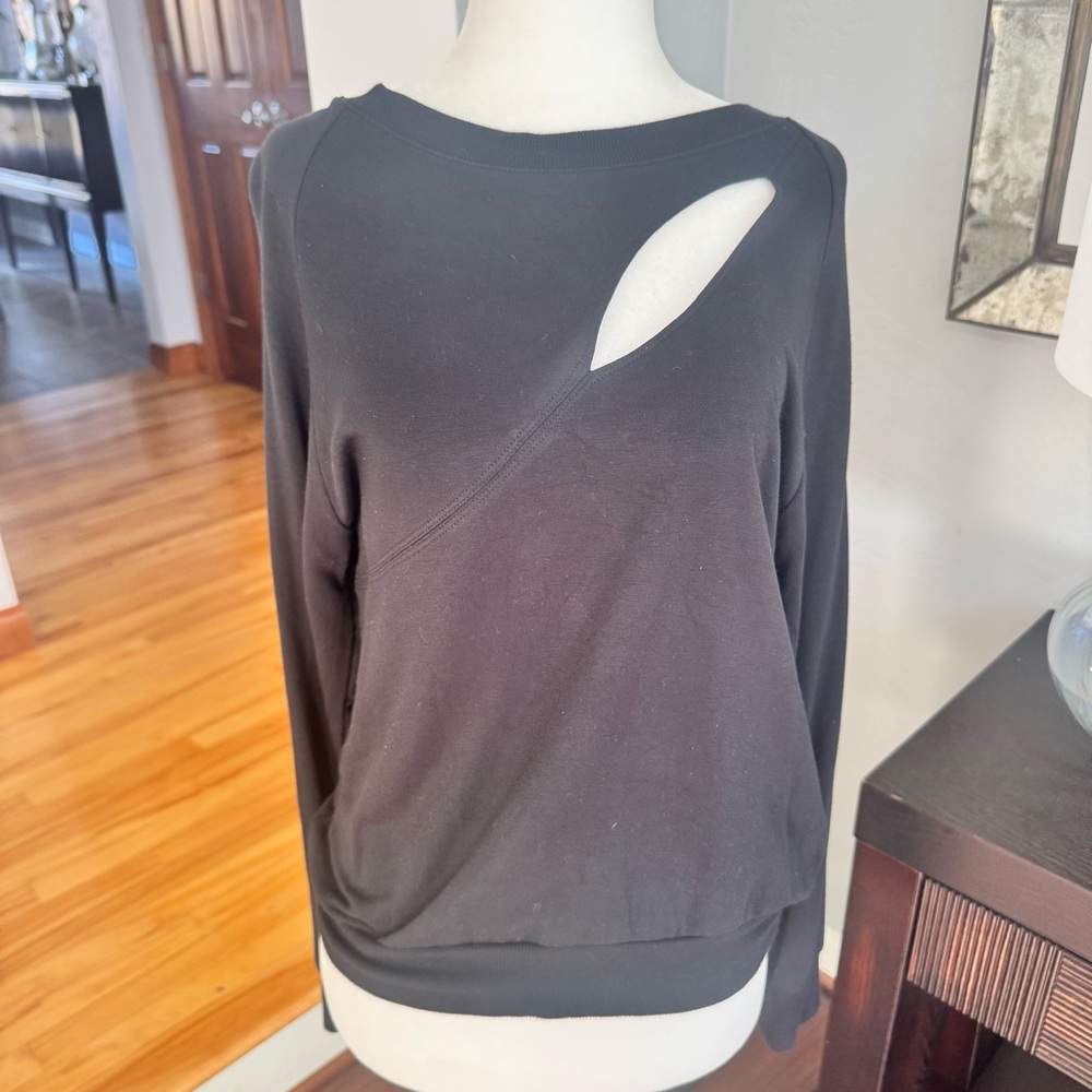 Express Black Sweatshirt with Cutout Detail